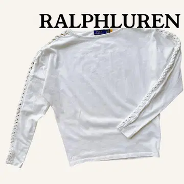 새상품급 랄프 로렌 RALPHLUREN 티셔츠 화이트 짜임 레이스