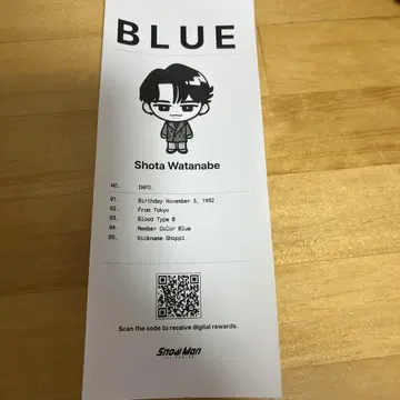 SnowMan 1st POPUP 진단서 와타나베 쇼타