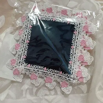 치카자와 레이스 스누피 레이스 손수건 네이비