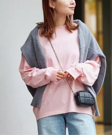 JOURNAL STANDARD 턱 스웨트 셔츠 핑크
