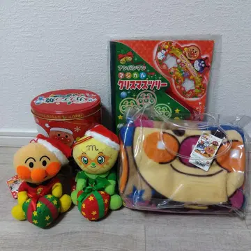호빵맨 크리스마스 한정판 봉제 인형 외 세트