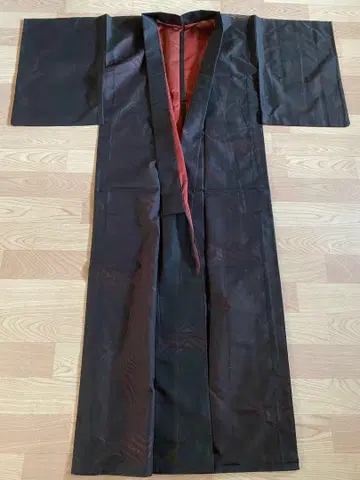 기모노 여름용 블랙 기장 약 158cm 새상품급 명주