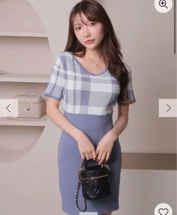 립 서비스 2way 바이 컬러 니트 원피스