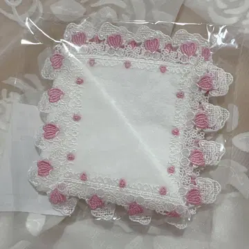 치카자와 레이스 스누피 레이스 손수건 화이트