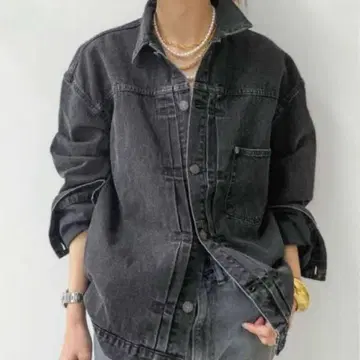 미사용 STAMMBAUM 데님 자켓 블랙