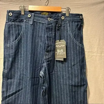 워배시 데님 아메카지 스트라이프 청바지 남성용 팬츠 히코리