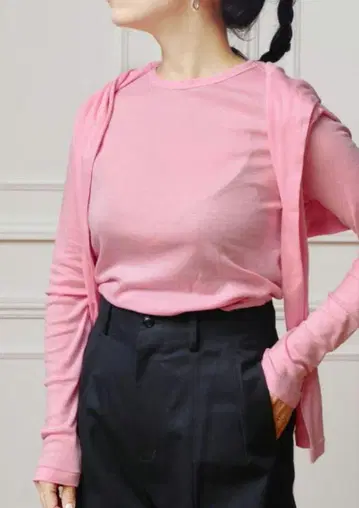iena la boucle 시어 플라이스 롱 슬리브 T셔츠