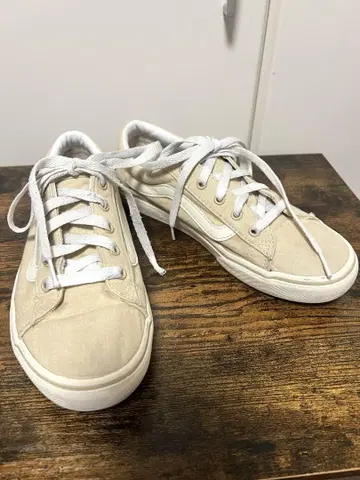 반스 스니커즈 올드스쿨 베이지 24cm 박스 없음
