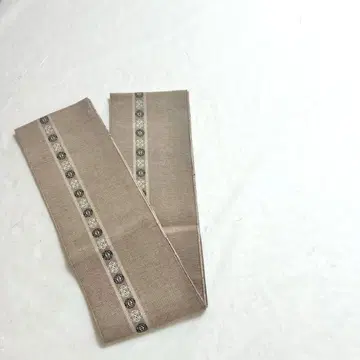 반폭 오비 가로 줄무늬 꽃무늬 흰색 PO-3311