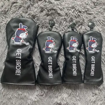 [4세트] 새상품 도라에몽 골프클럽 헤드커버 1+5+UT+UT 블랙