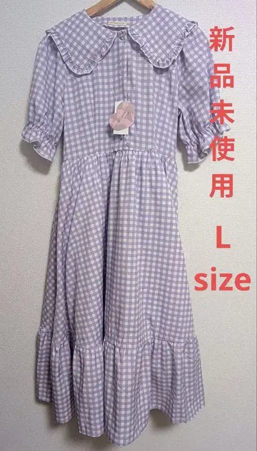 시마미사 깅엄 체크 원피스