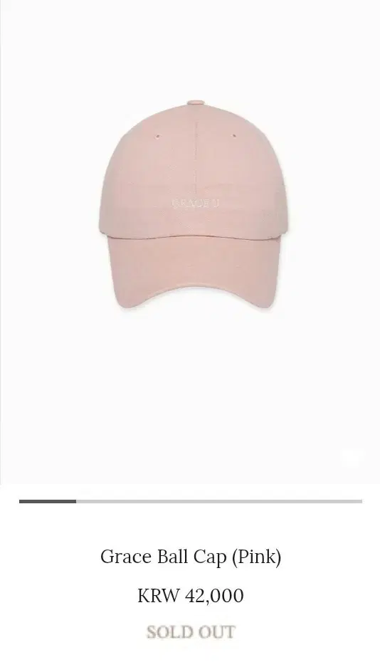 Half-priced Delivery. Grace u cap (pink) brand new