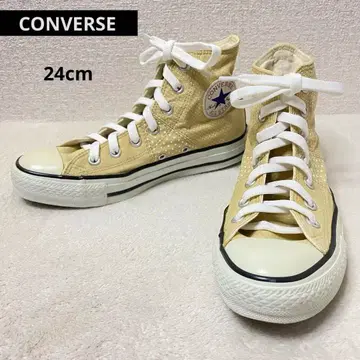 컨버스 올스타 하이컷 24cm 도트 무늬 귀여운 베이지
