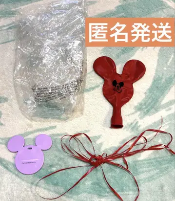 디즈니 리조트 미키 쉐이프 풍선 벌룬 빨간색 레드