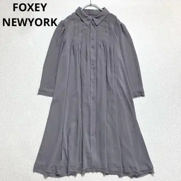 폭시 뉴욕 시어 턱 셔츠 원피스 개더