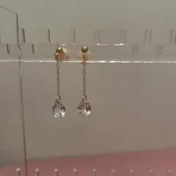 토파즈 18K 펄 캐치 귀걸이