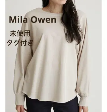 [ 미사용 택 포함 ] Mila Owen 미라 오웬 등 트임 롱T셔츠