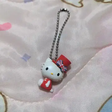 [ 레어 ] 헬로키티 참 키링 유니언 잭 영국 국기