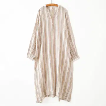 새상품급 Ungrid 헨리넥 스트라이프 원피스 인도 메이드