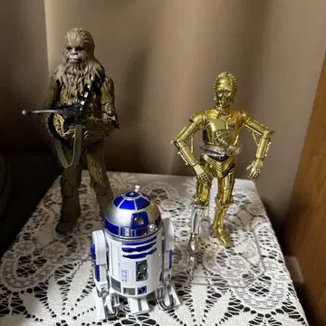 반다이 스타 워즈 C3PO R2D2 츄바카 피규어 세트