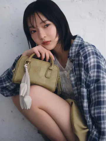 [ SNIDEL 스나이델 ] 새상품급! 미니 보스턴 백 카키