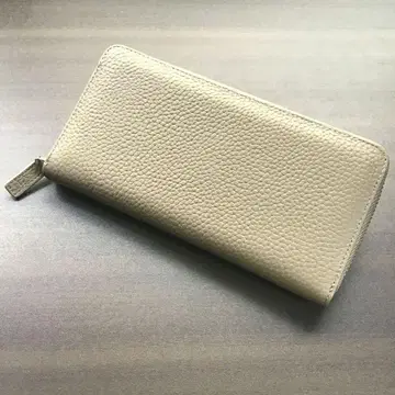 [ 오늘 발송! ] 주름 가공 장지갑 천연 가죽 그레이지