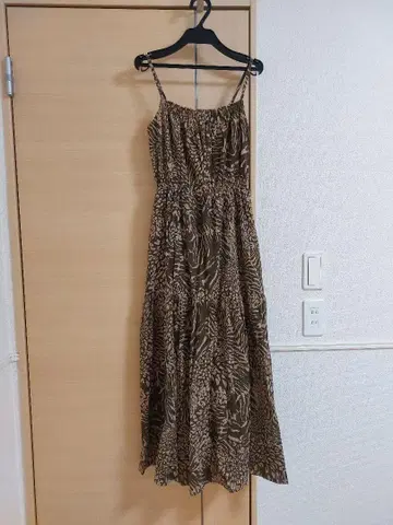 노이아 택 포함 새상품 애니멀 무늬 인도 코튼 맥시 원피스