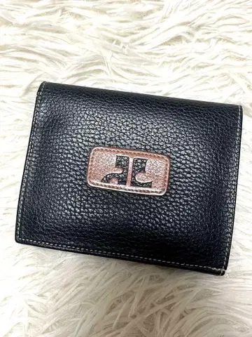 블랙 가죽 명함지갑 로고 포함