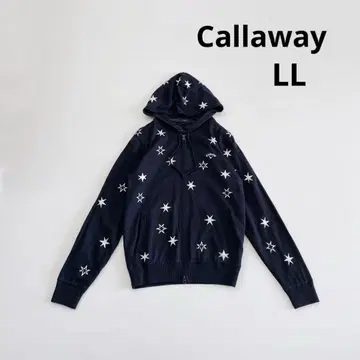 캘러웨이 골프 니트 후드티 블루종 LL 올 패턴 별 패턴
