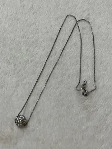 실버 925 목걸이 스파클 볼 미러볼 베네치안