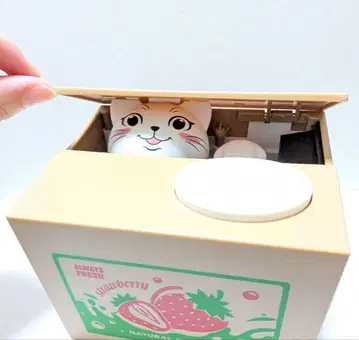 새상품 훔치는 고양이 저금통 움직이는 배터리 완구