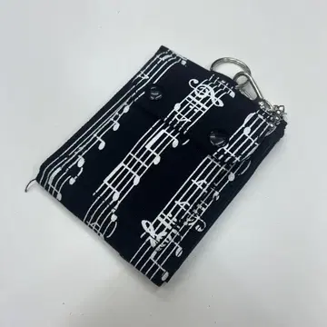 이단 접이식 지갑 월렛 볼 체인 부착 지갑 동전 지갑 음표 음악