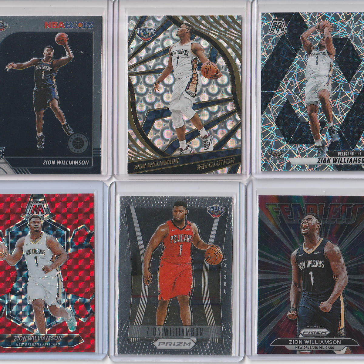 NBA Including rookies Zion Williamson NBA basketball cards, 12