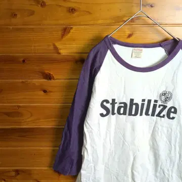 긴팔T셔츠 롱T 래글런 소매 화이트 보라색 영문 캐주얼 스트릿 구제 의류