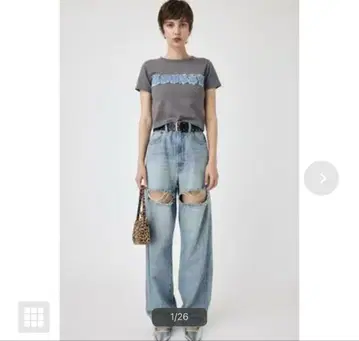 MOUSSY CUT OUT LOOSE STRAIGHT 25인치 데님