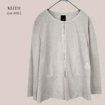 키이스 KEITH 새상품급 노카라 자켓 얇은 소재 긴팔 심플 MUJI