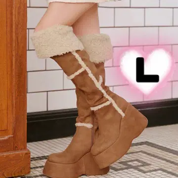 새상품 페이크 무스탕 니하이 부츠 L 다리치 darich