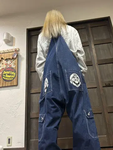 X-Large 마리오 데님 오버롤