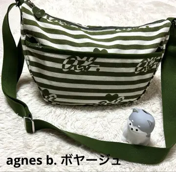 새상품급 agnes b. 보야주 숄더백 레어 그린 하트