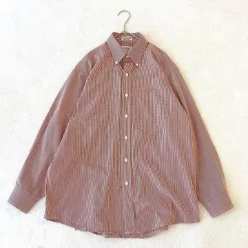 새상품급 L.L.BEAN 긴팔 버튼 다운 체크 셔츠 빨간색 레드 L~XL