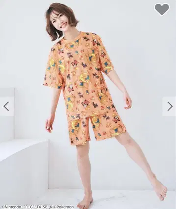 포켓몬 룸웨어 세트 반팔 L 불꽃