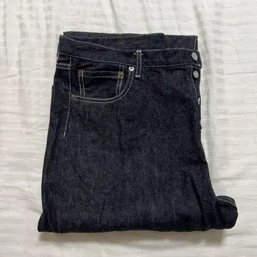 BEAMS 다크 블루 인디고 데님 팬츠 XL
