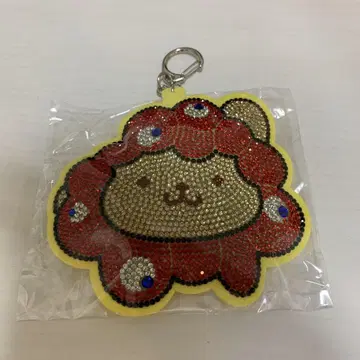 오사카 만박 산리오 미야쿠미야쿠 키라키라 가죽 키링 폼폼푸딩