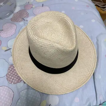 베이지 스트로우 밀짚모자 일본제