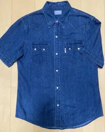 BLUE BLUE 데님 반팔 셔츠 사이즈 4