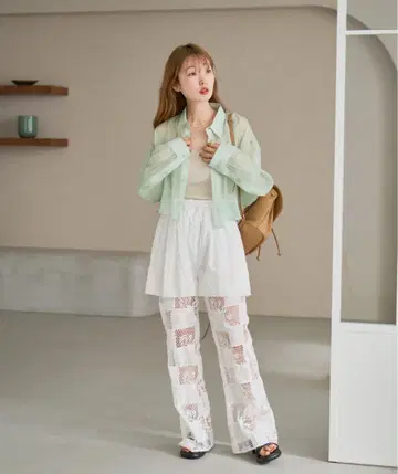 kastane 레이스 팬츠 화이트 프리 사이즈