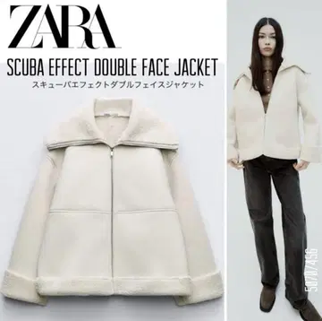 [ 미사용 새상품 ] ZARA 스쿠버 이펙트 더블 페이스 자켓 M