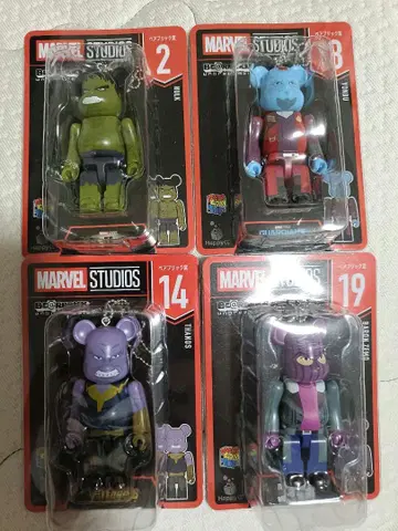 MARVEL 베어브릭 해피 복권 헐크 4개 세트