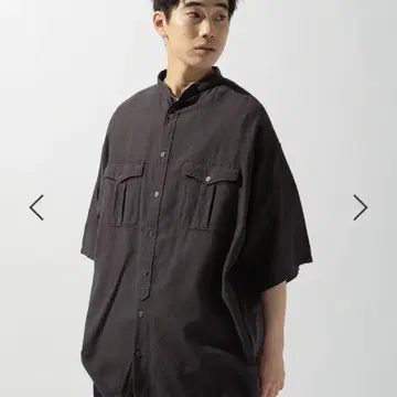 니코앤드 린넨면 밴딩 롱 셔츠 프리 사이즈 차콜