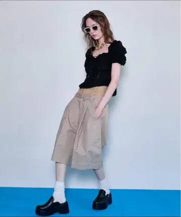 MAISON SPECIAL 2WAY 코튼 퍼프 슬리브 뷔스티에